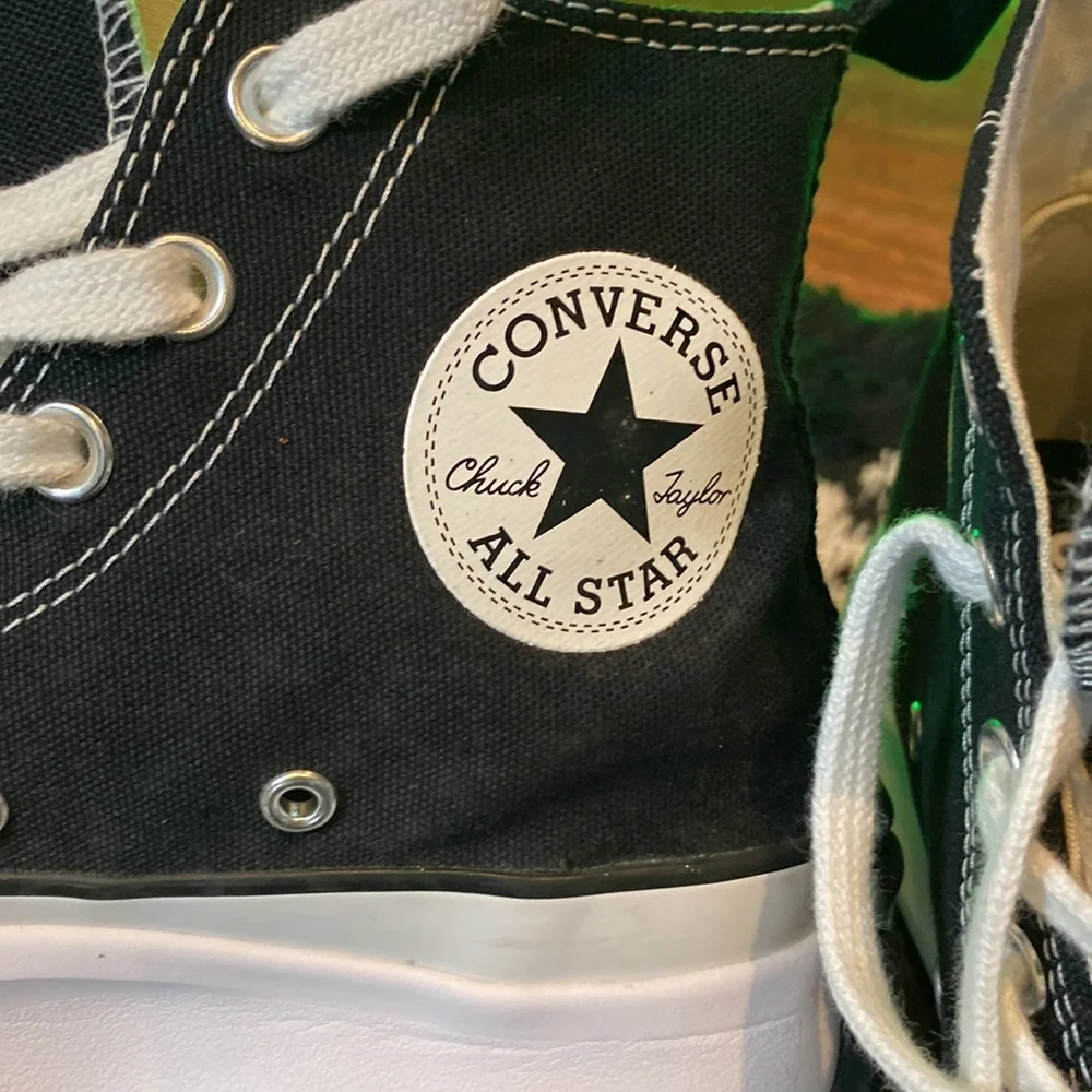 Converse Run Star Hike High Top Sneakers Black White Gum